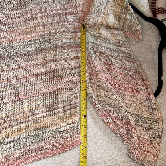 Old Navy Women’s Pink Gray Heathered 3/4 Cardigan Sweater Medium - Picture 9 of 11